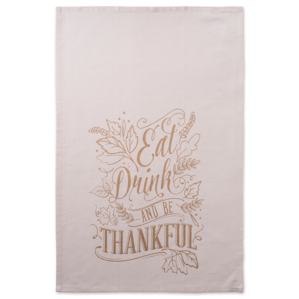 Check Fall Be Thankful Printed Dishtowel Set of 2