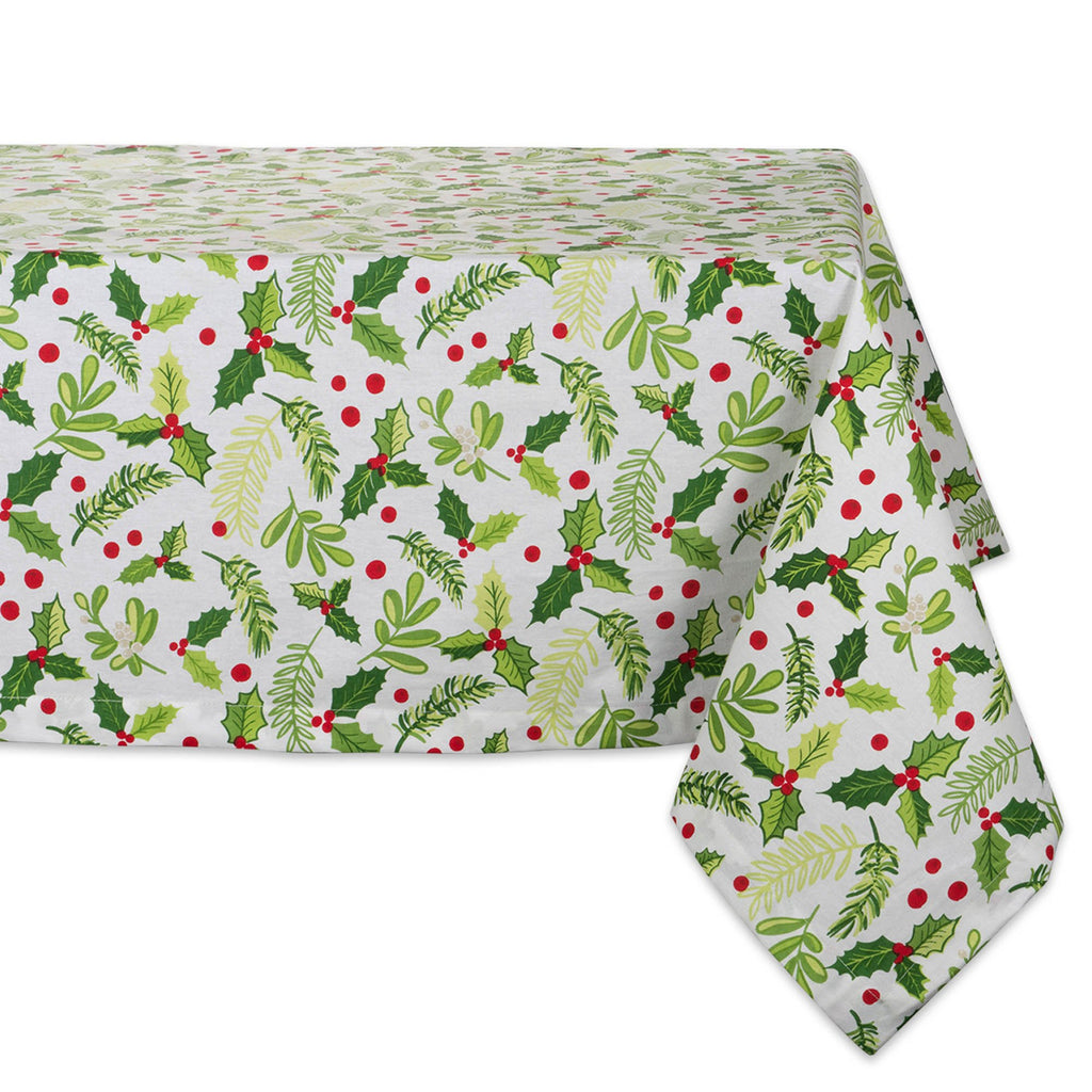 Boughs Of Holly Print Tablecloth 52x52