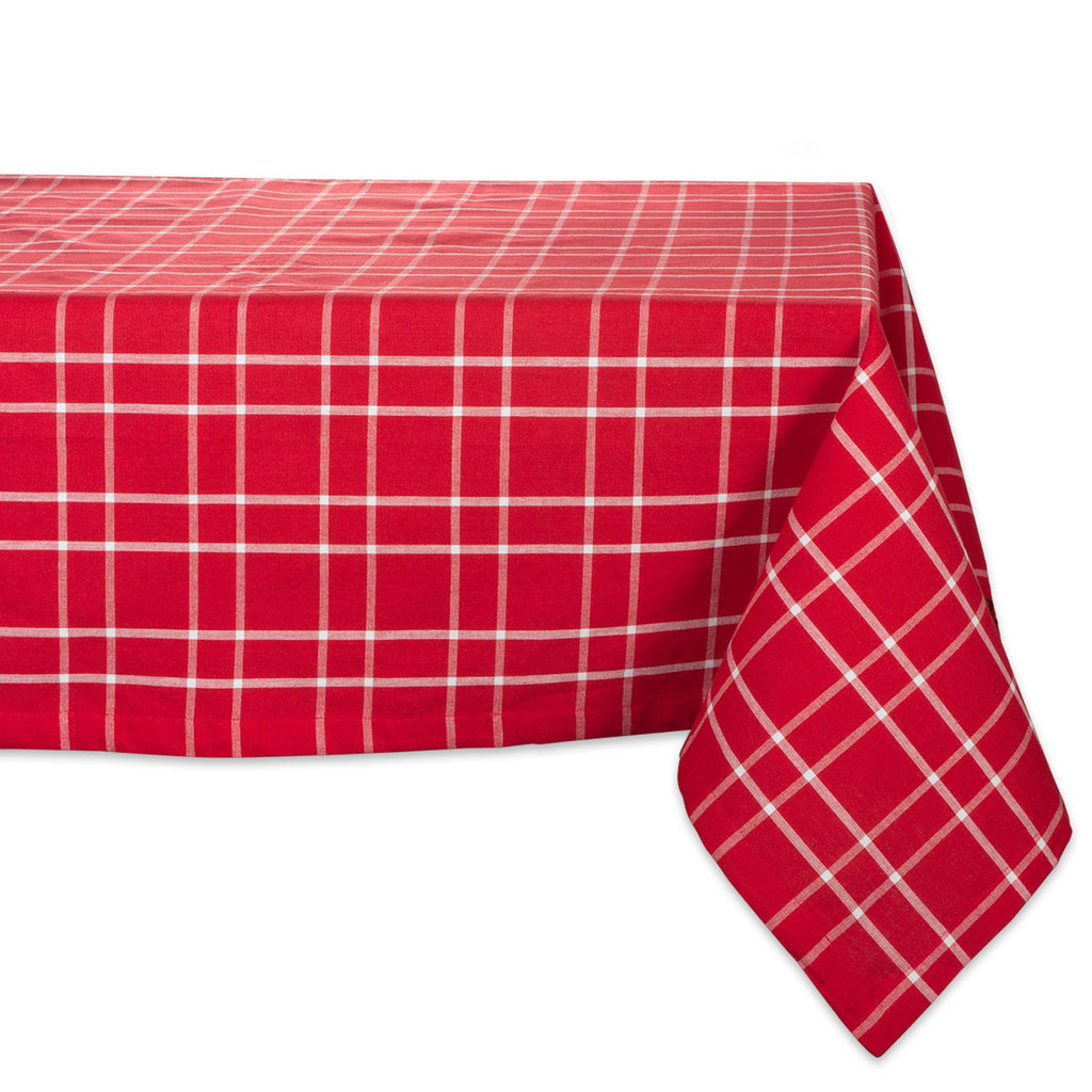 Holly Berry Plaid Tablecloth 52x52