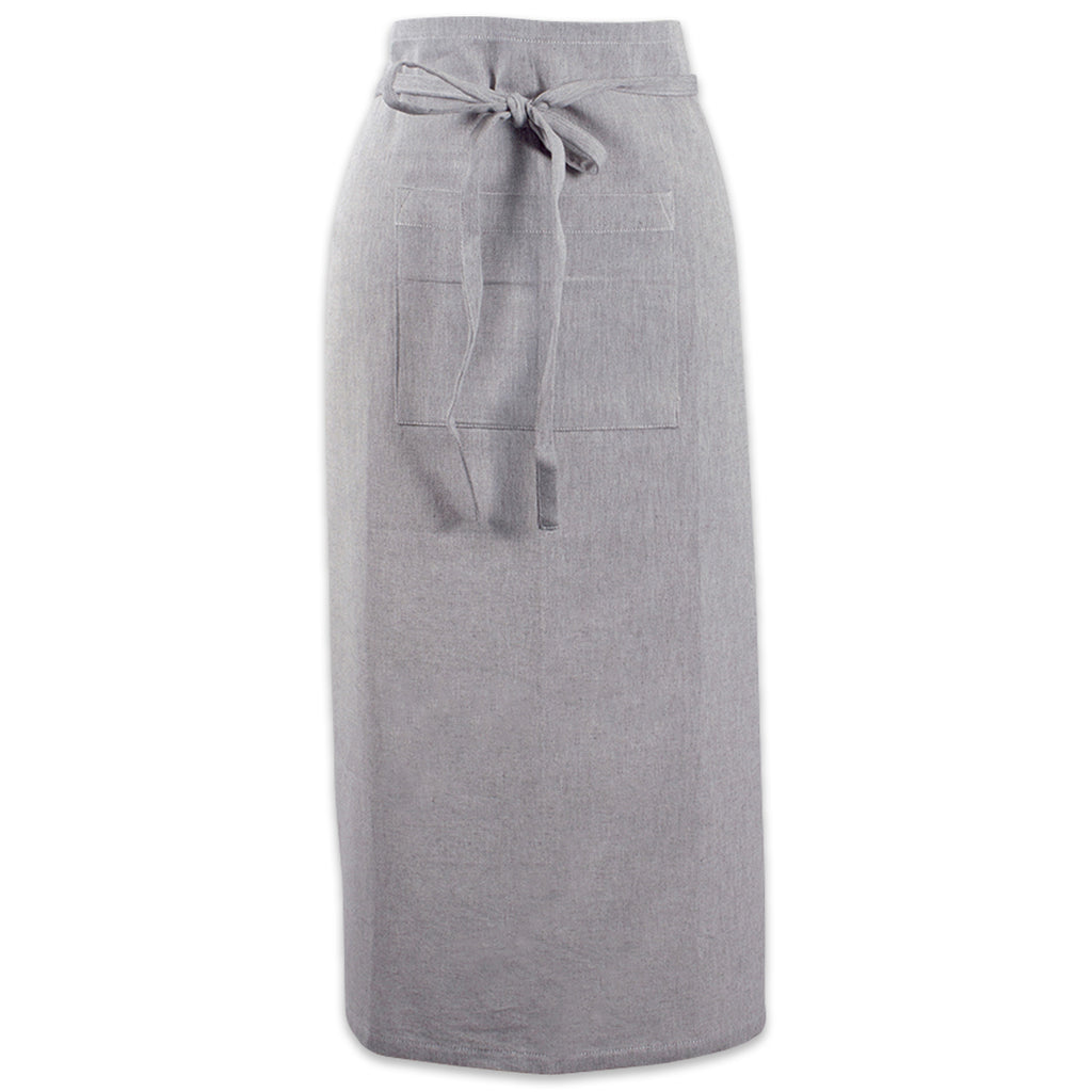 Gray Solid Chambray Bistro Apron