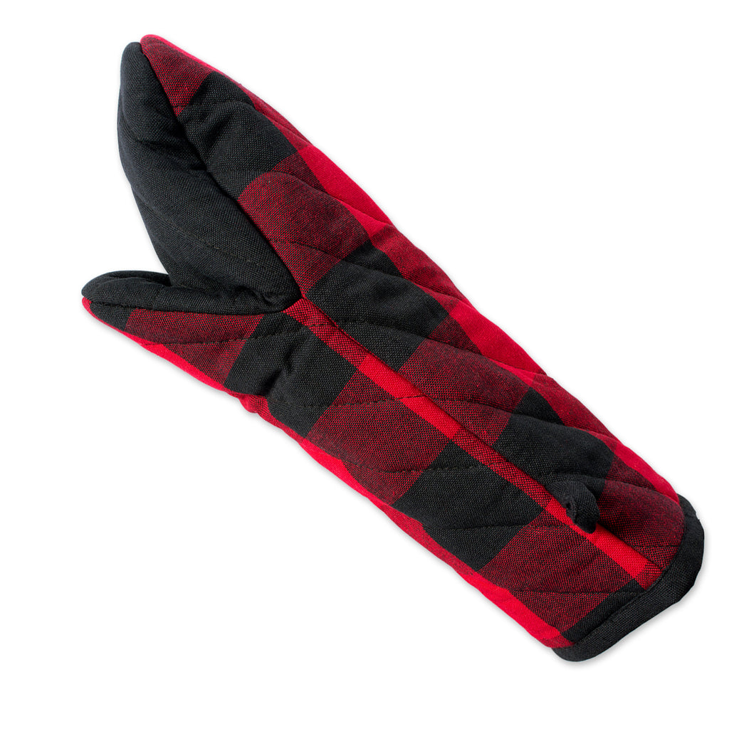 DII Red Buffalo Check Oven Mitt Set of 2