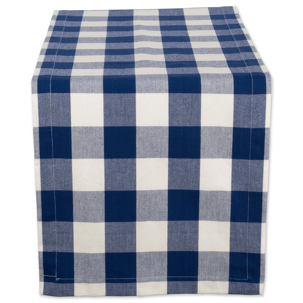 Navy Buffalo Check Table Runner 14x108