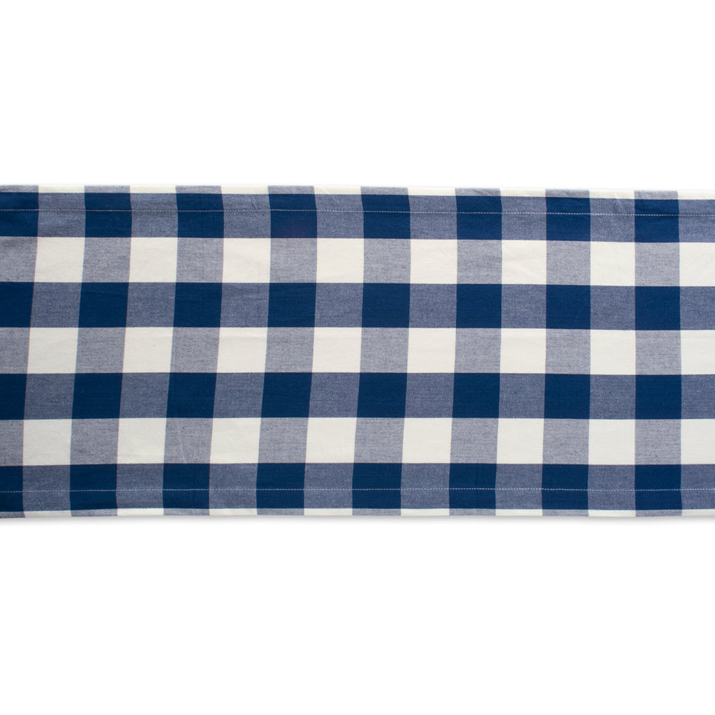 DII Navy Buffalo Check Table Runner