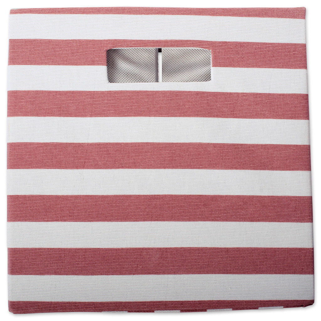 Stripe Rose Square Polyester Cube