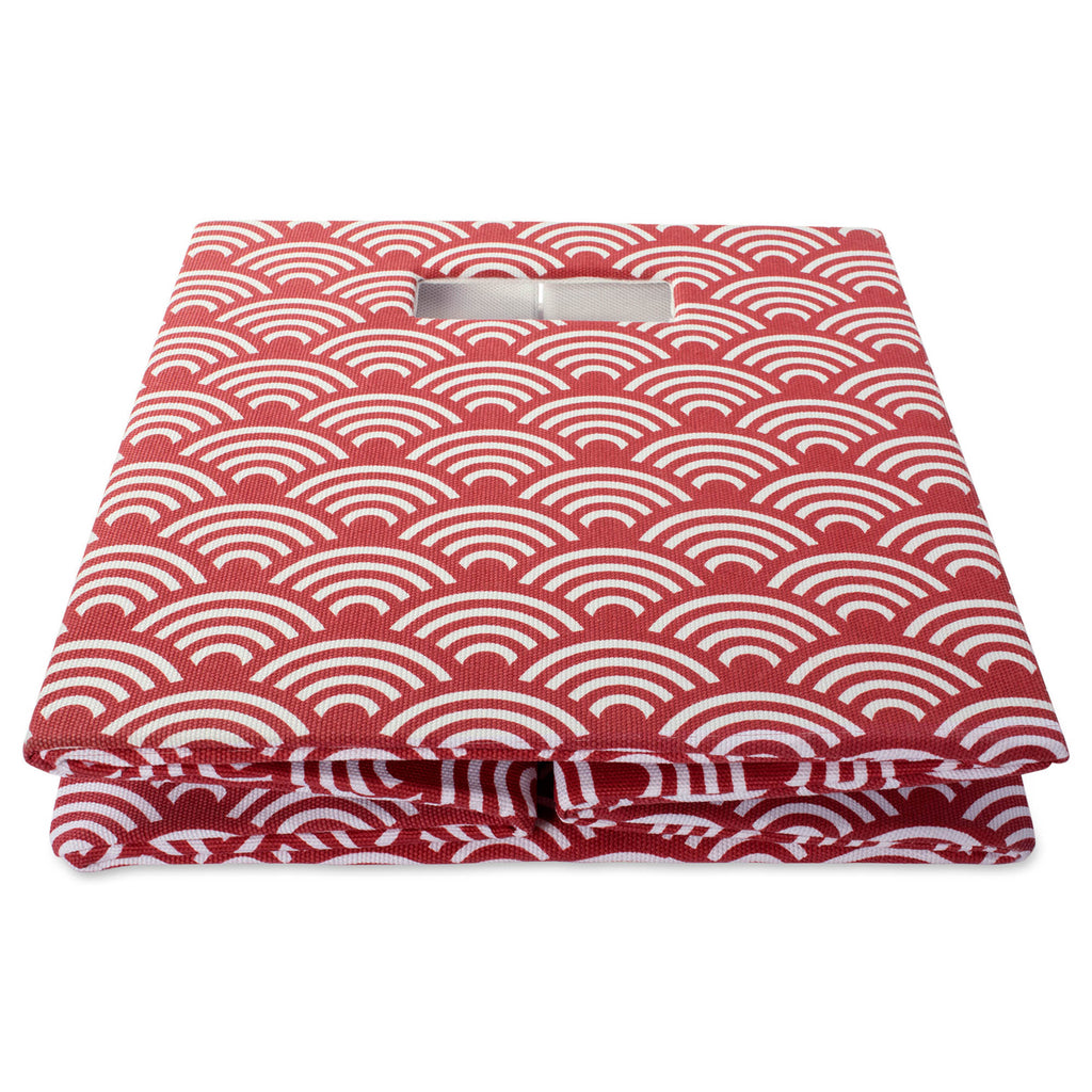 Waves Rust Square Polyester Cube