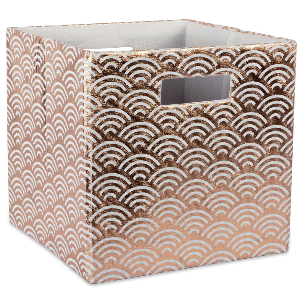 Polyester Cube Waves Copper Square 11x11x11