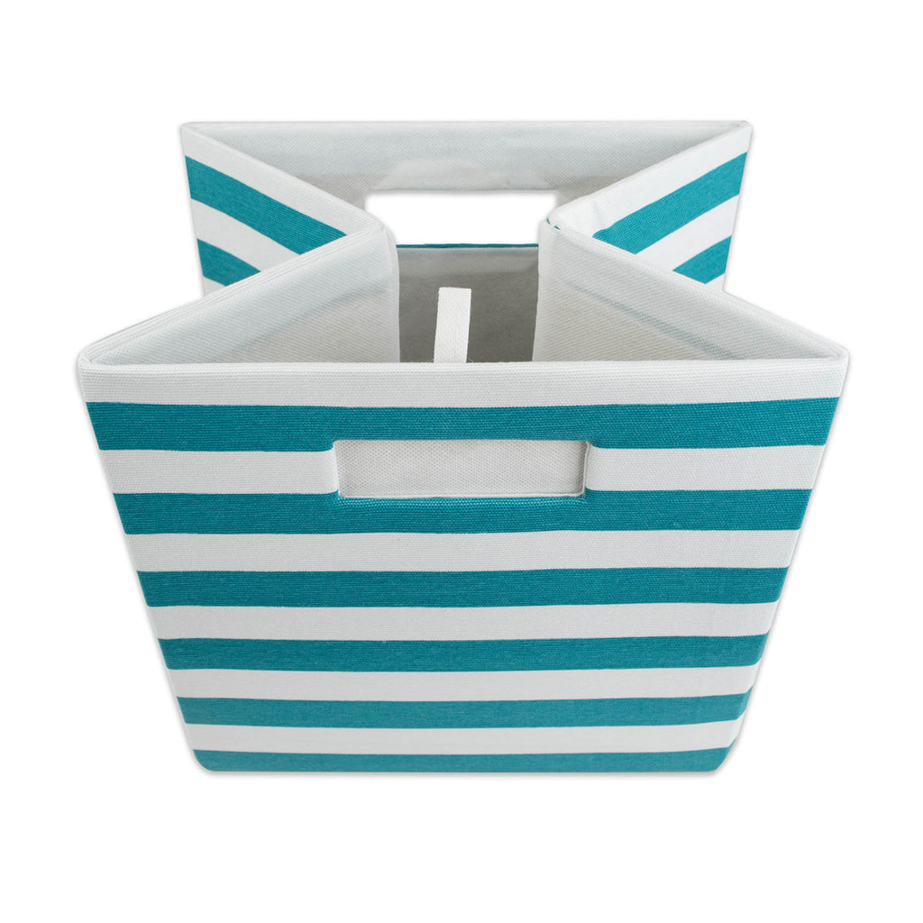 DII Polyester Cube Stripe Teal Square