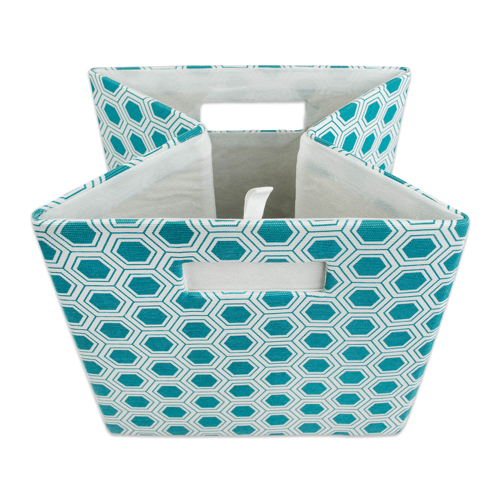 DII Polyester Cube Honeycomb Teal Square