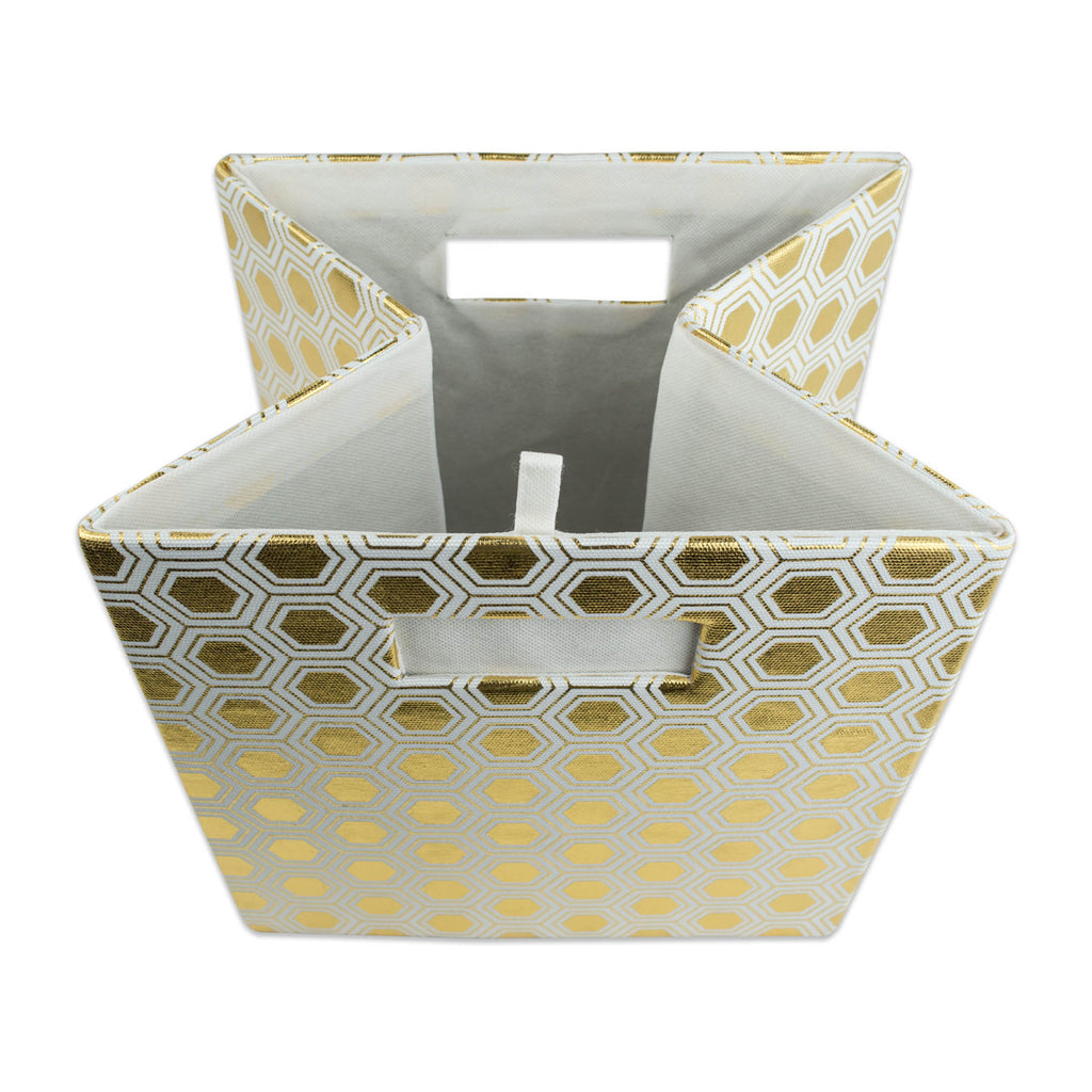 DII Polyester Cube Honeycomb Gold Square