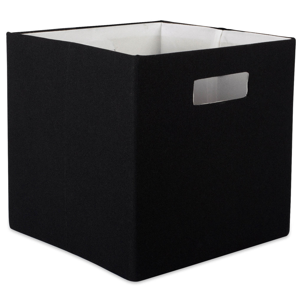 Polyester Cube Solid Black Square 11x11x11
