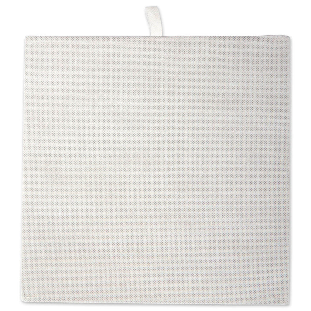 DII Polyester Cube Solid Off White Square