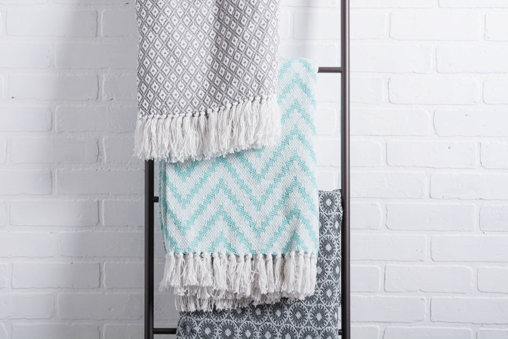 DII Gray Large Chevron Throw