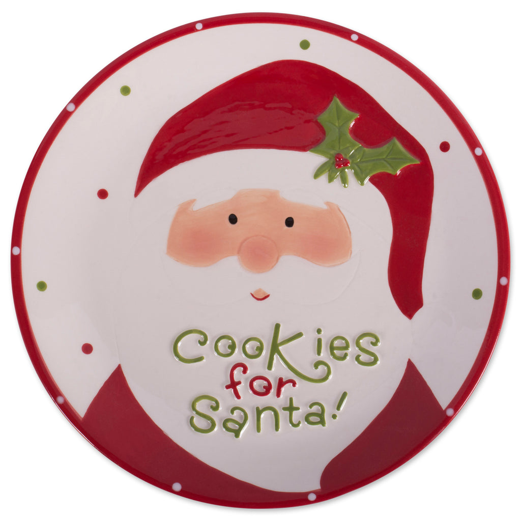 Ceramic Cookies For Santa Plate