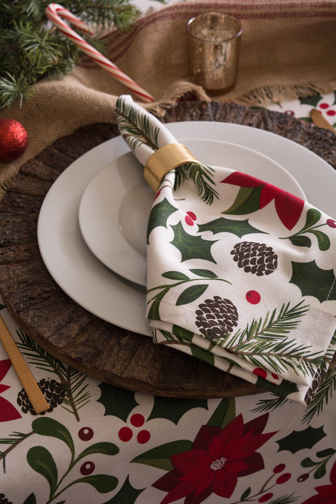 DII Woodland Christmas Tablecloth