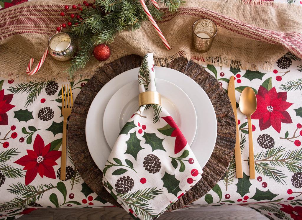 DII Woodland Christmas Tablecloth
