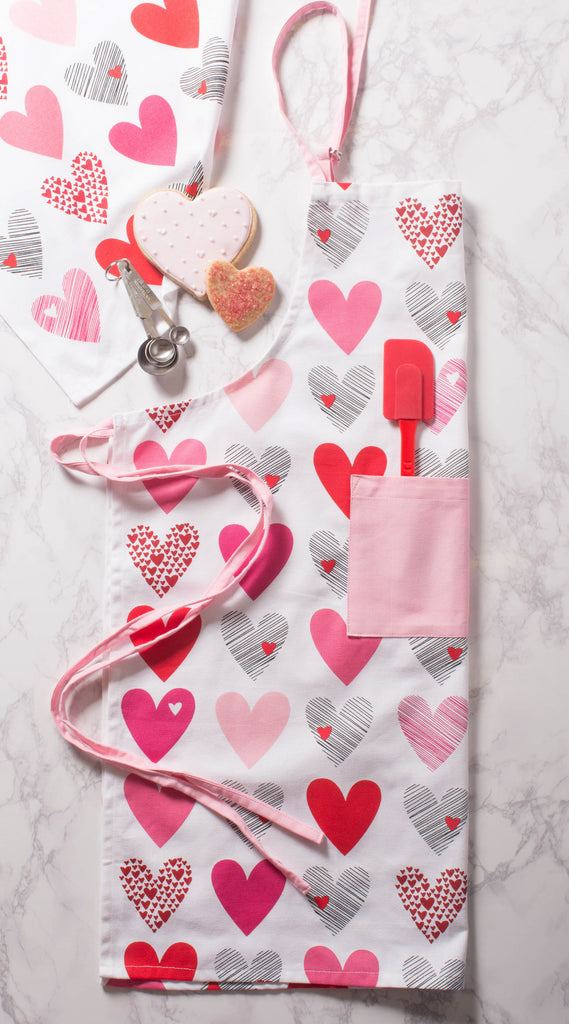 Hearts Collage Print Chef Apron