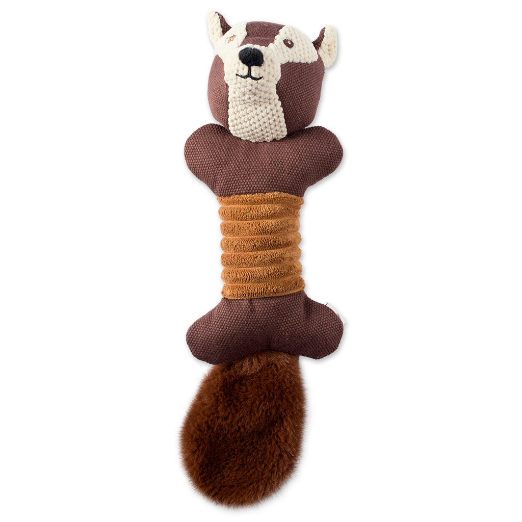 DII Squirrel & Raccoon Squeaky Bone Pet Toy Set of 2