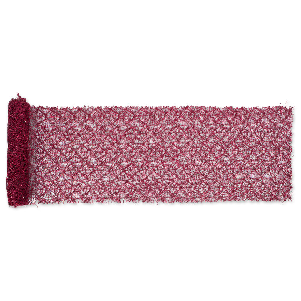 DII Red Sequin Mesh Table Runner Roll 16in X 10ft