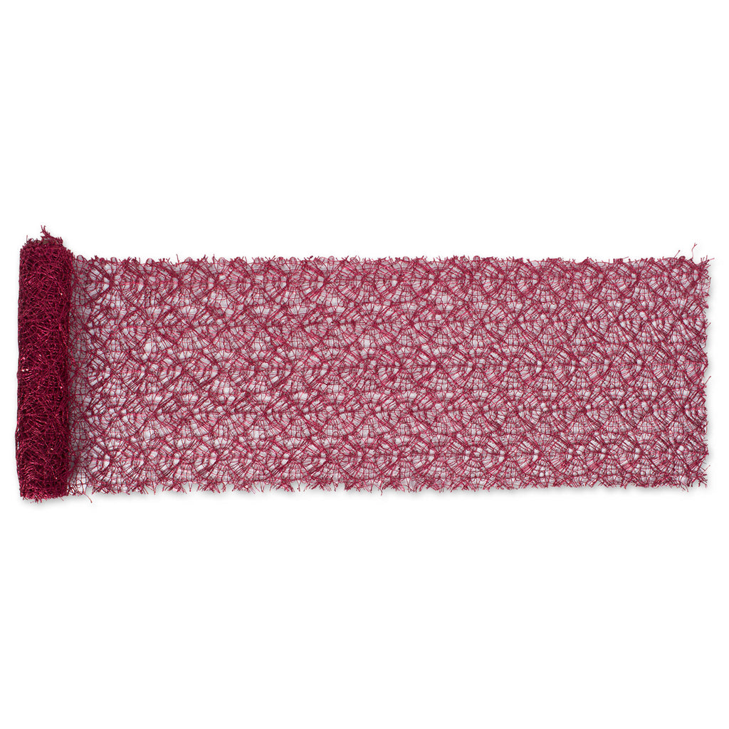 DII Red Sequin Mesh Table Runner Roll 16in X 10ft