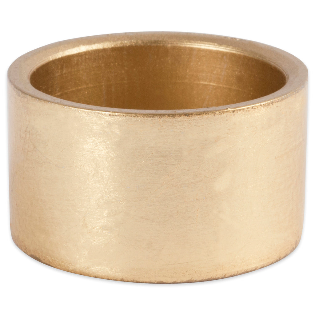 DII Gold Round Painted Acrylic Napkin Ring Set of 6