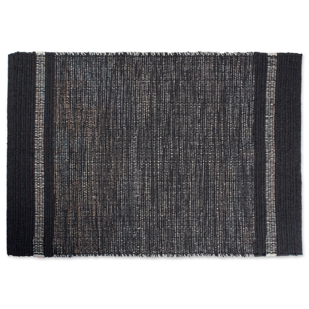 Varigated Gray Recycled Yarn Rug 2x3 Ft