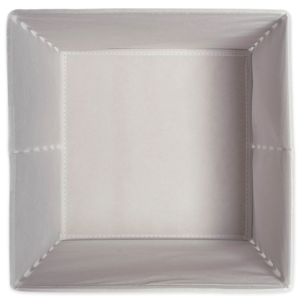 DII Nonwoven Polyester Cube Pineapple White/Gold Square Set of 2