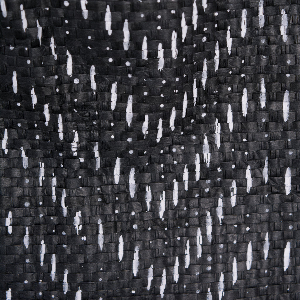 DII Pe Coated Woven Paper Laundry Bin Tribal Chevron Black/White Rectangle Medium Set of 2