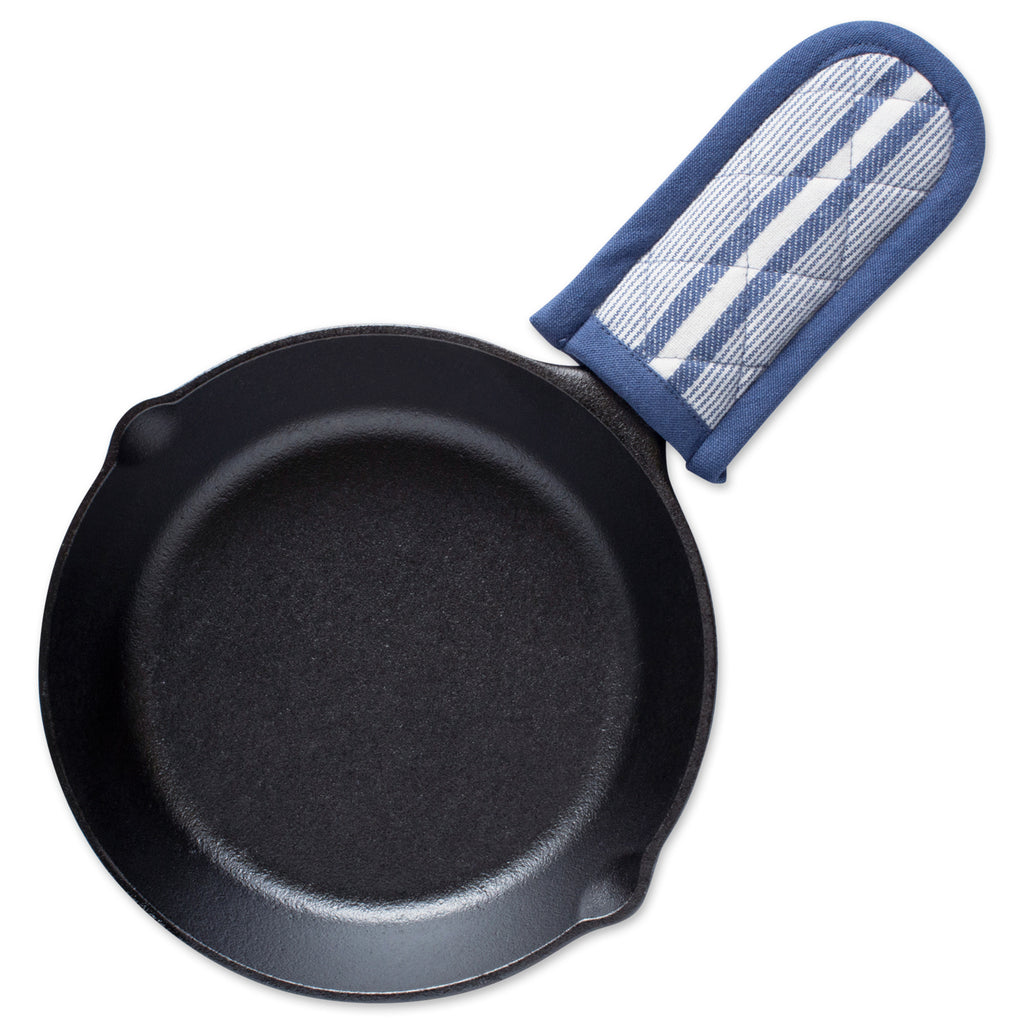 DII French Blue Chef Stripe Pan Handle Set of 3