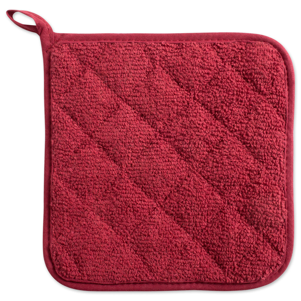 Barn Red Terry Potholder Set of 3