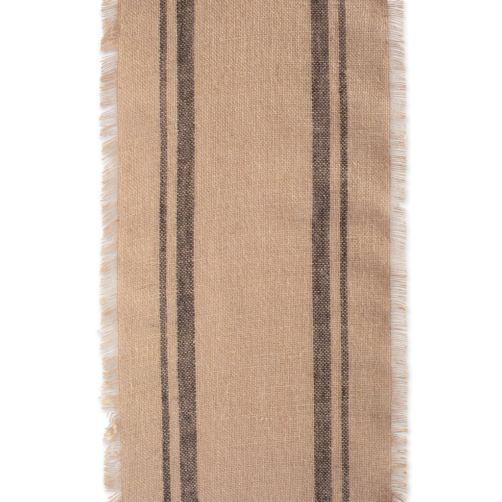 DII Mineral Double Border Burlap Table Runner