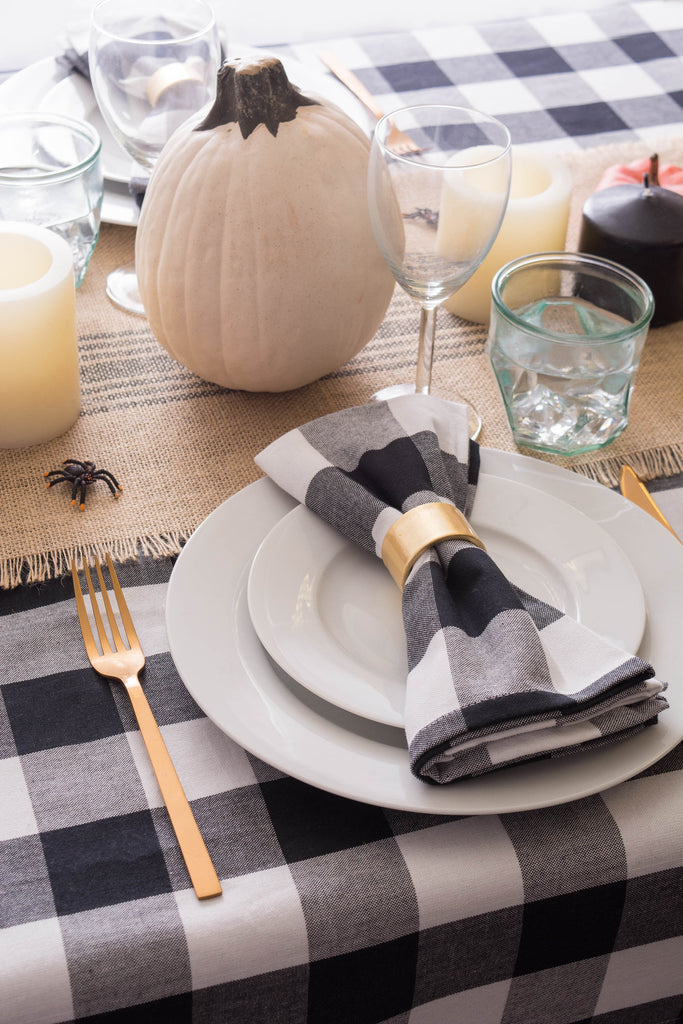 DII Mineral Middle Stripe Burlap Table Runner