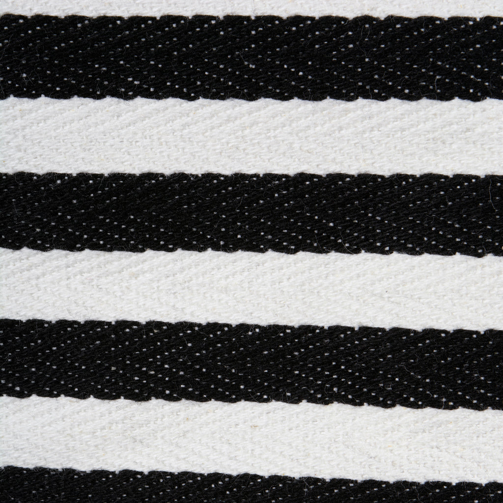 DII Pe Coated Herringbone Woven Cotton Laundry Bin Stripe Black Rectangle Medium Set of 2
