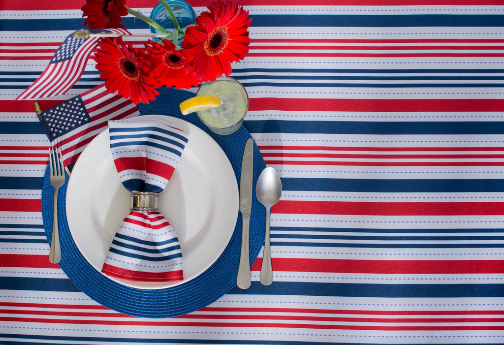 Patriotic Stripe Outdoor Table Runner