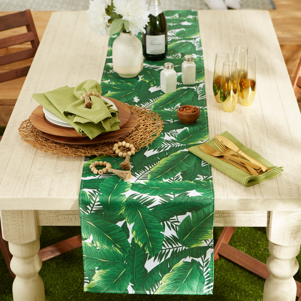 Banana Leaf Outdoor Table Runner