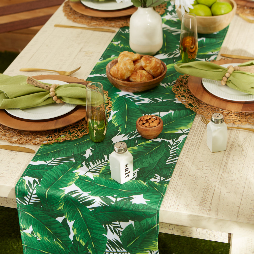 Banana Leaf Outdoor Table Runner