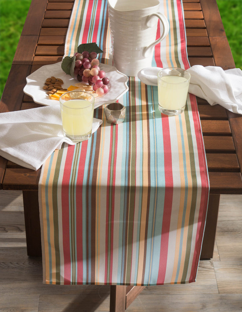 DII Summer Stripe Outdoor Table Runner