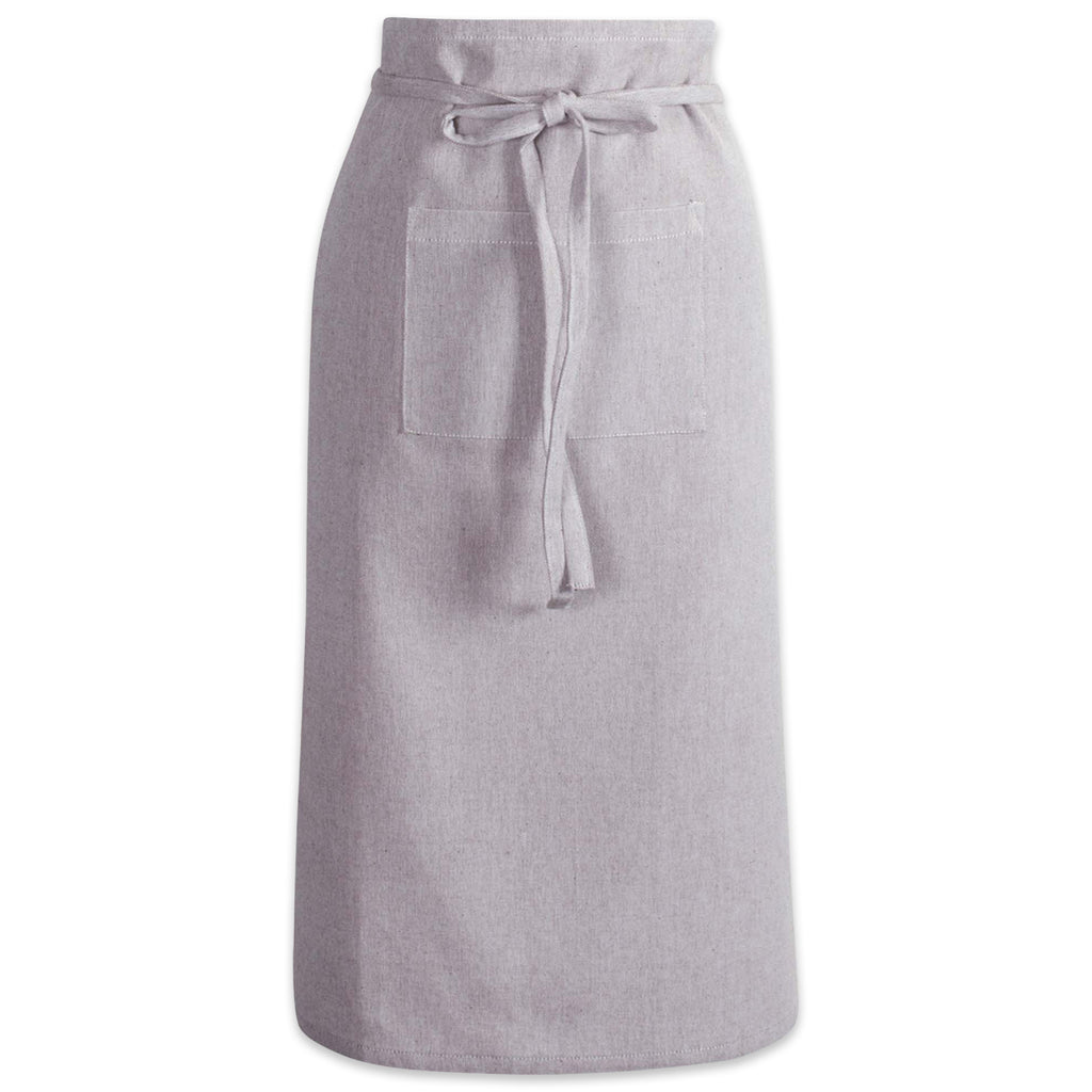 Stone Brown Solid Chambray Bistro Apron