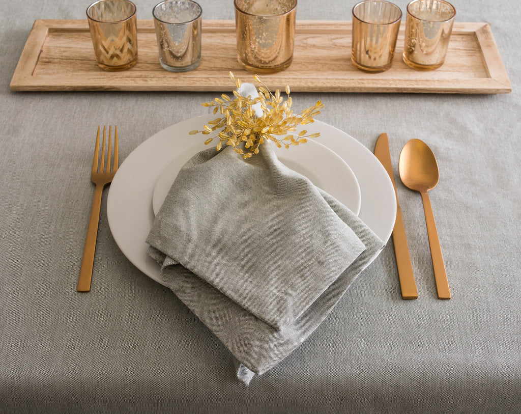 Artichoke Solid Chambray Tablecloth