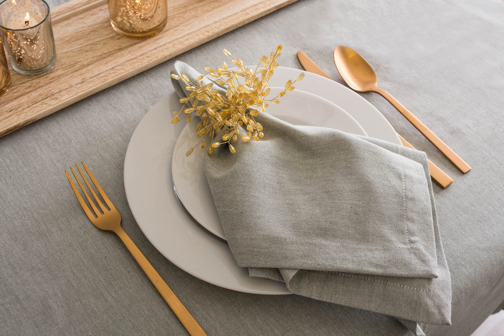 Artichoke Solid Chambray Tablecloth