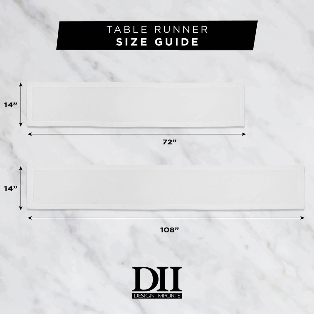 DII Gray Solid Chambray Table Runner