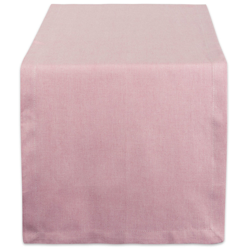 Rose Solid Chambray Table Runner 14x108