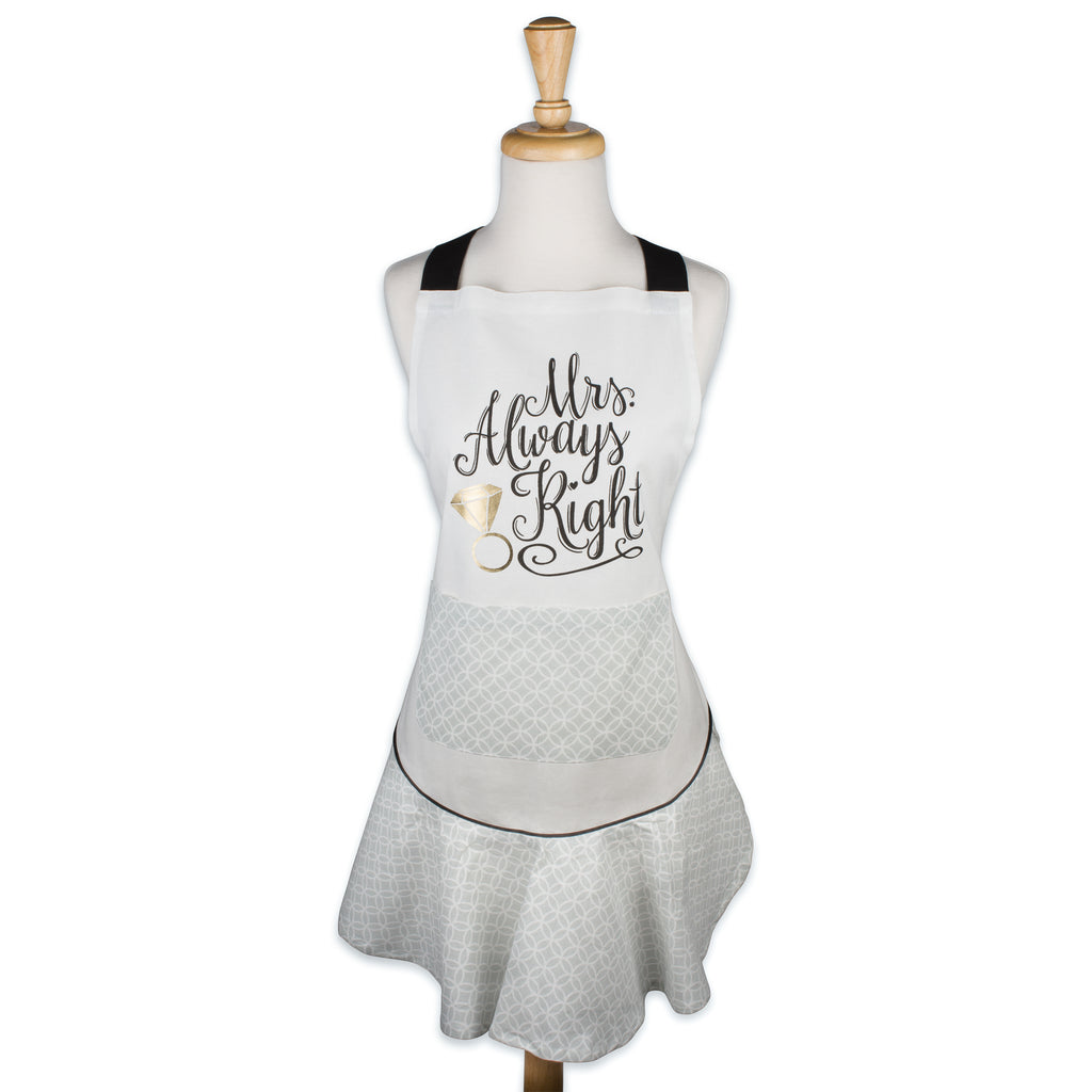 DII Mrs. Always Right Ruffle Apron
