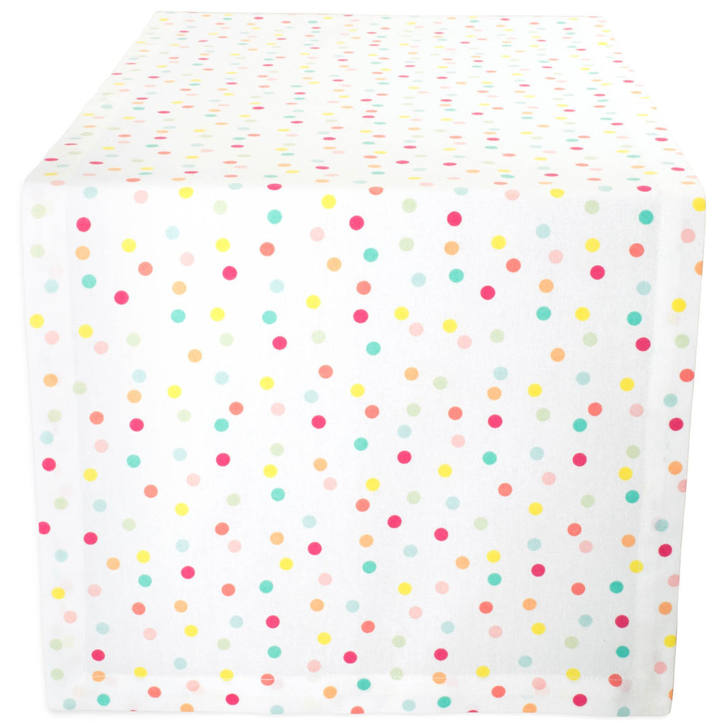 Multi Polka Dots Print Table Runner 14x108