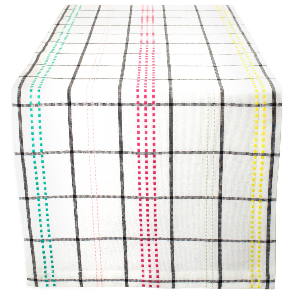 Color Pop Plaid Table Runner 14x108