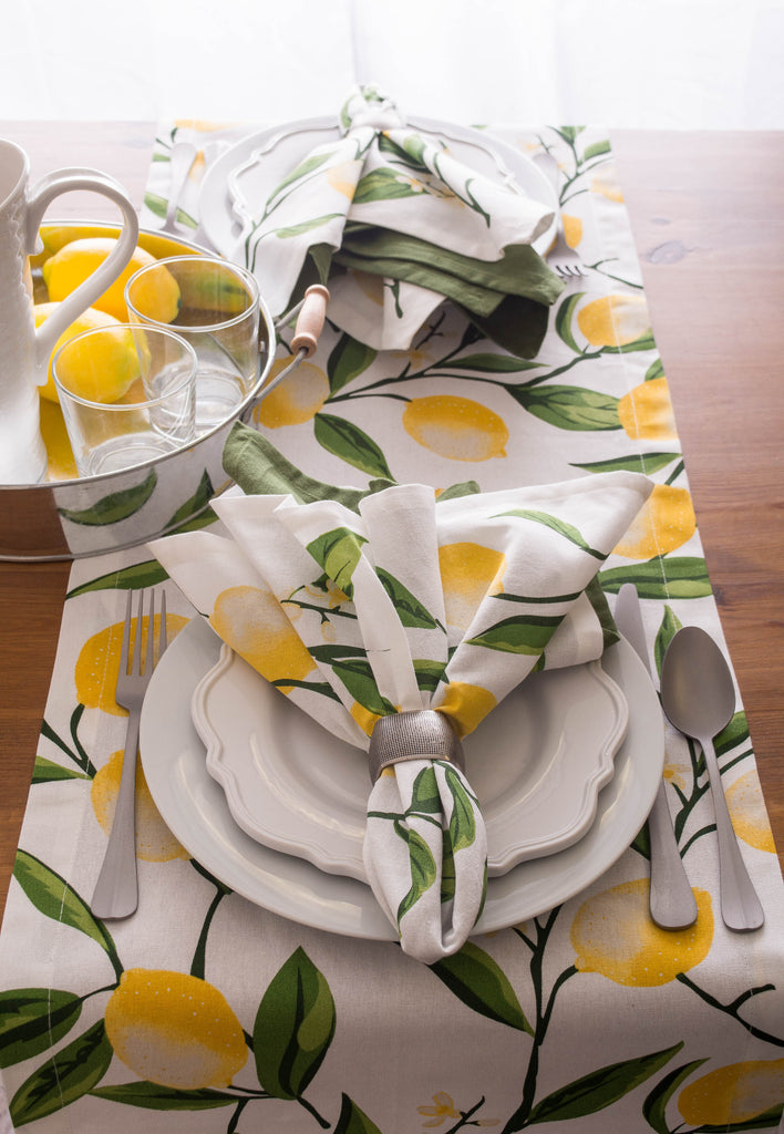 DII Lemon Bliss Print Napkin Set of 6