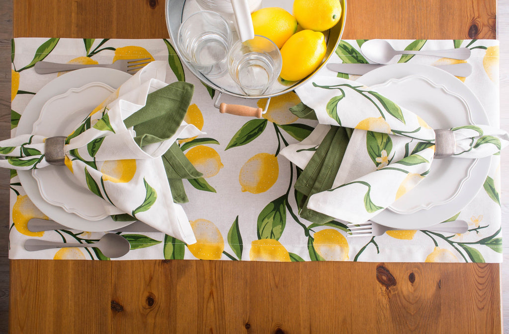 DII Lemon Bliss Print Table Runner