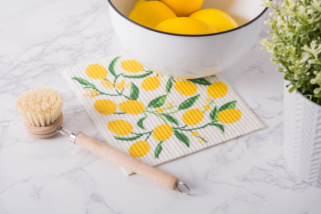 Lemon Swedish Dishcloth Set of 4