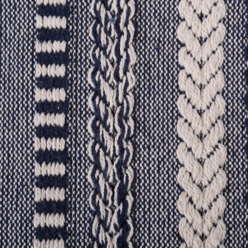 DII Navy Braided Stripe Throw