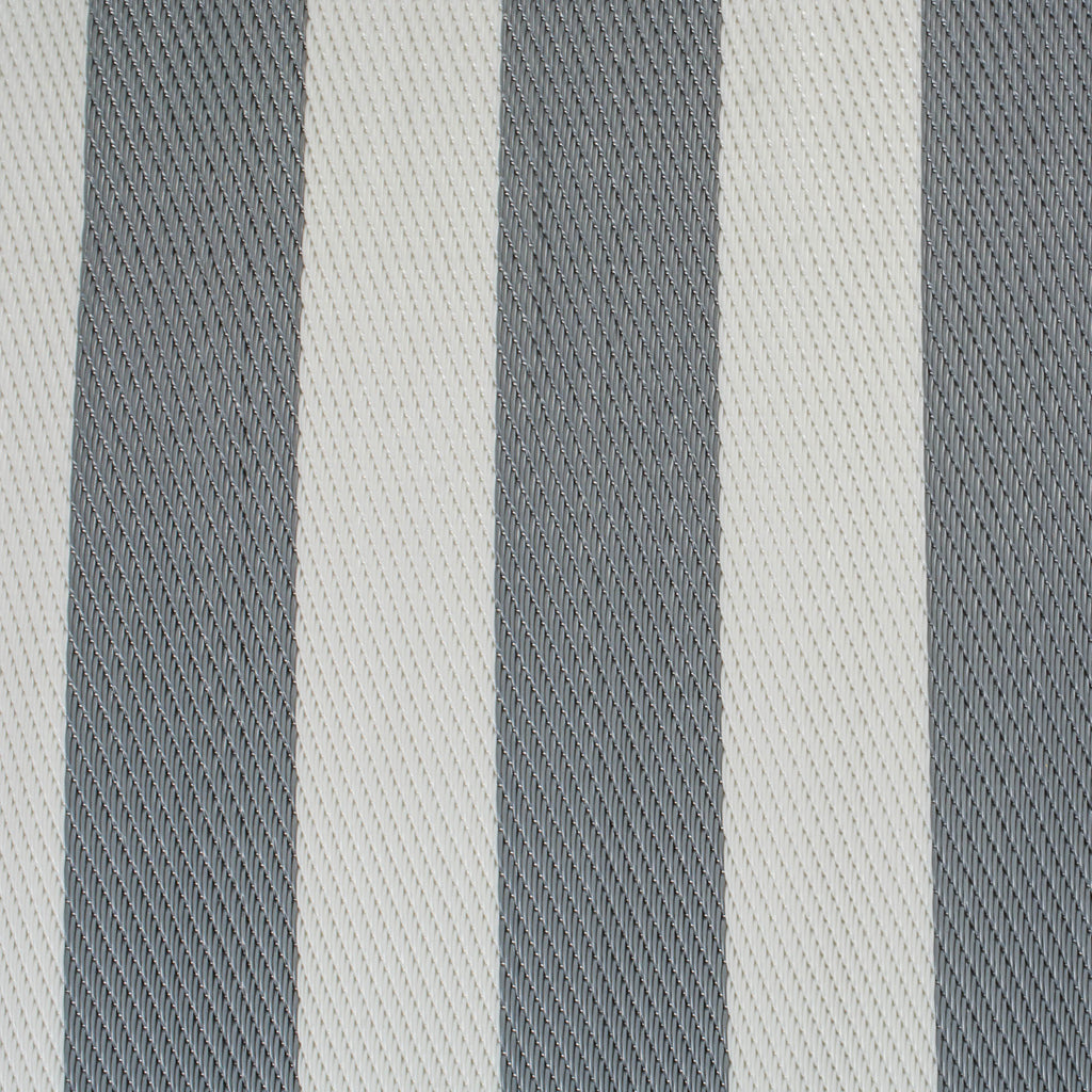 DII Gray/White Stripe Outdoor Rug