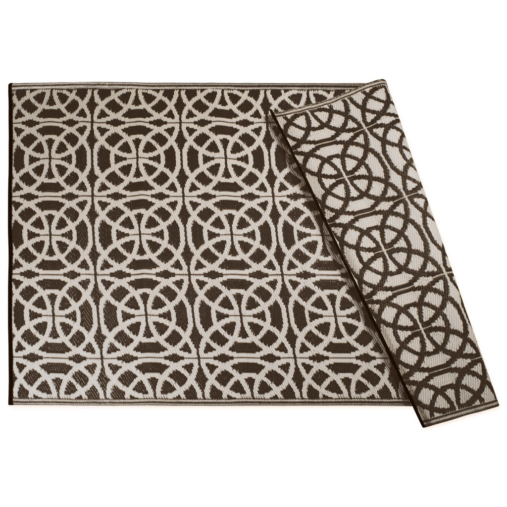 DII Dark Brown Infinity Circle Outdoor Rug